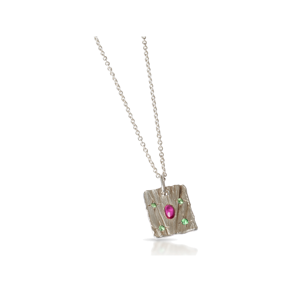 Block Party Necklace - Jelly Bean